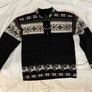 Nordic Wool Snowflake Winter Sweater